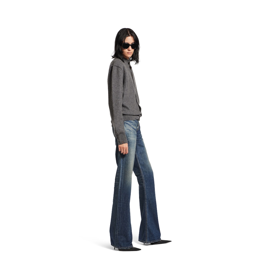 Balenciaga Pantalón Bootcut para Mujer en Azul Rebajas baratas