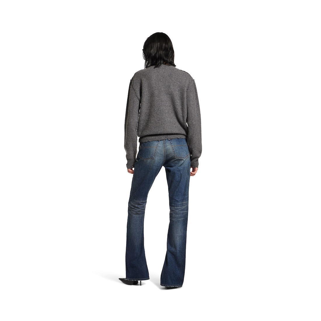 Balenciaga Pantalón Bootcut para Mujer en Azul Rebajas baratas