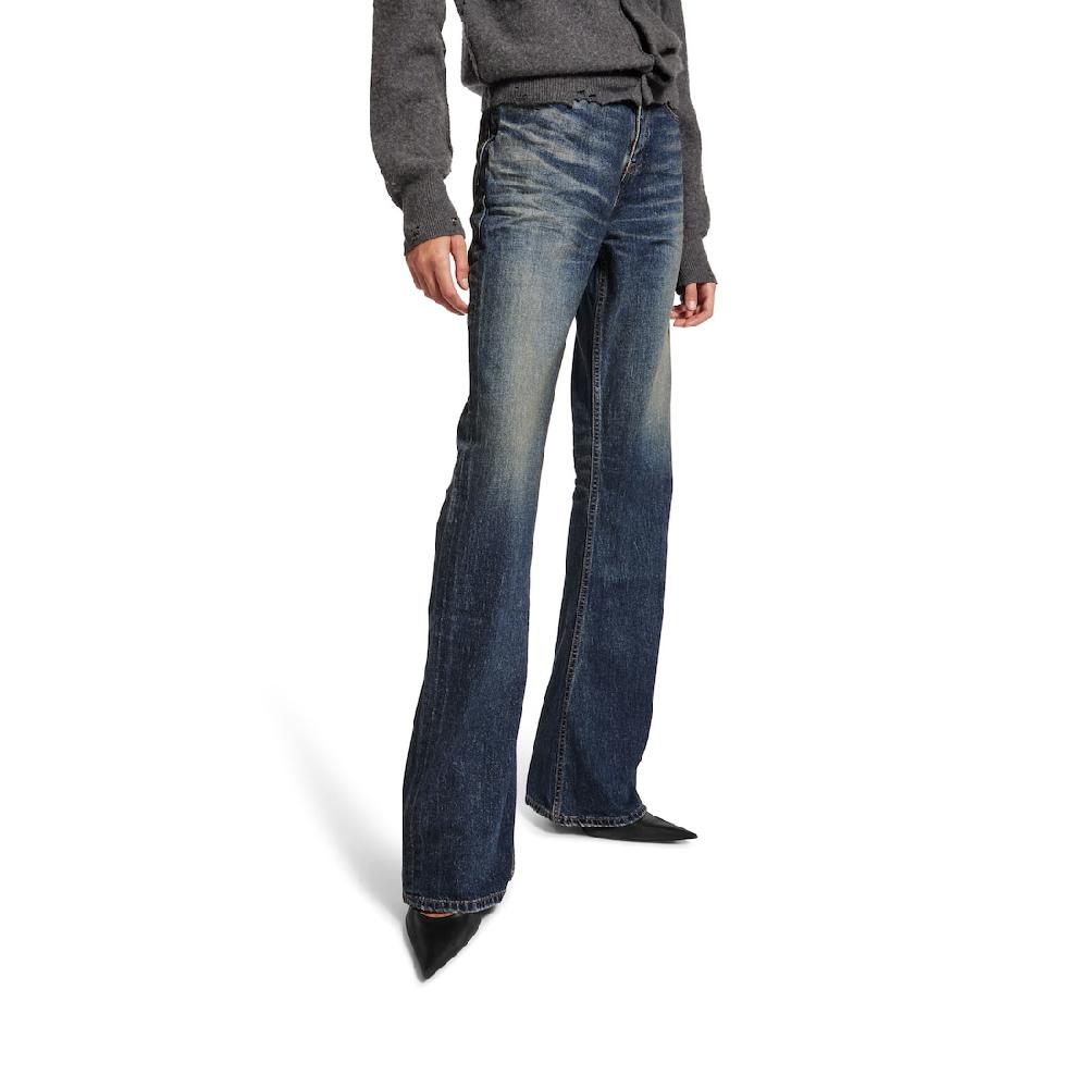 Balenciaga Pantalón Bootcut para Mujer en Azul Rebajas baratas