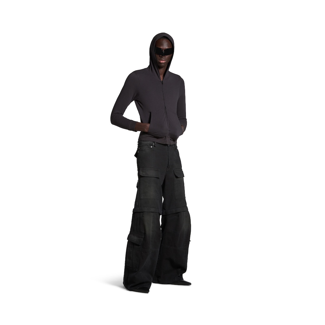Balenciaga Pantalón Cargo Flared en Negro Los más vendidos
