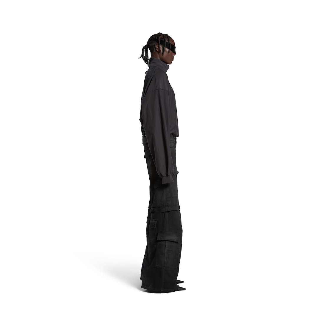 Balenciaga Pantalón Cargo Flared en Negro Los más vendidos