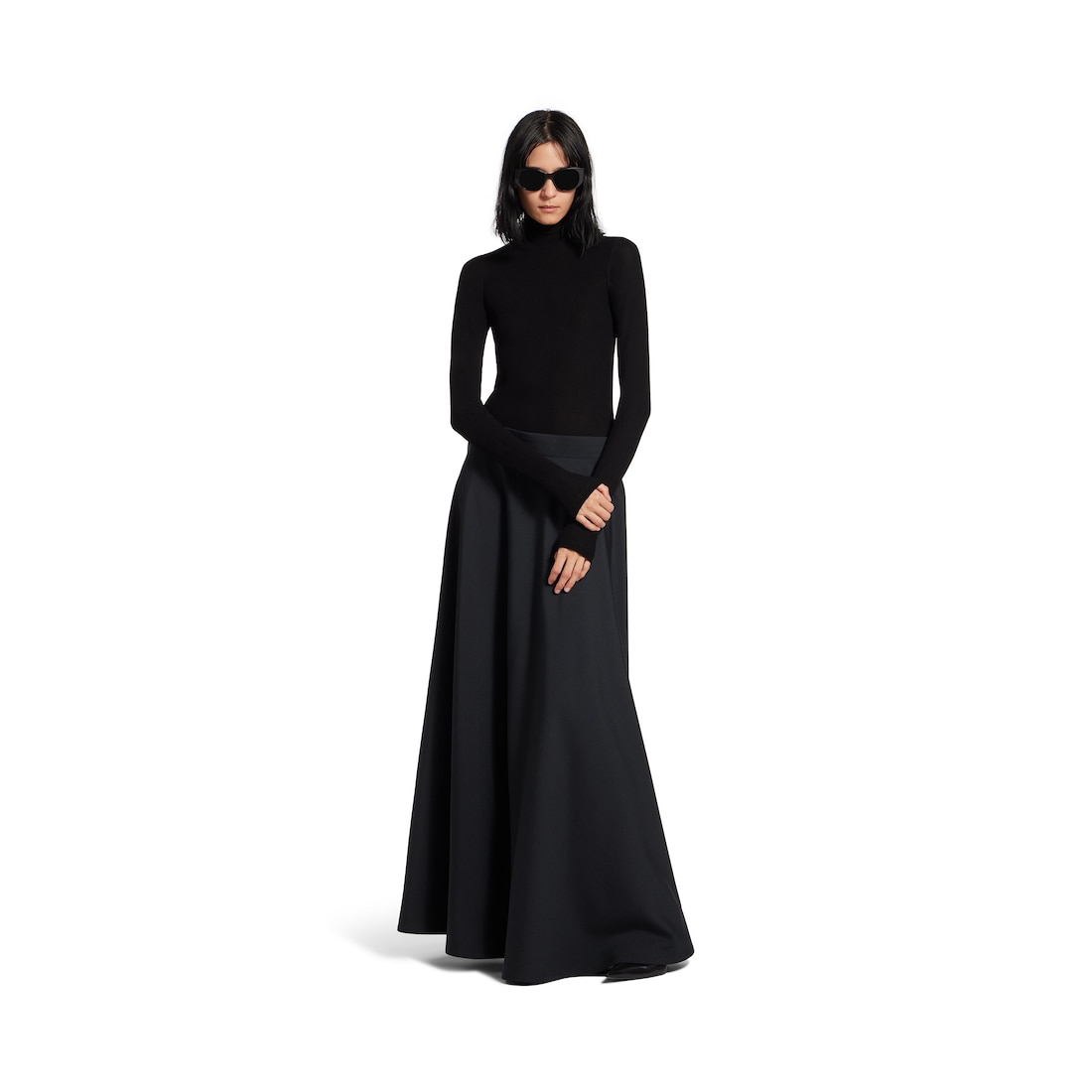 Balenciaga Top Con Cuello Redondo Bb Garderobe Ajustado para Mujer en Negro