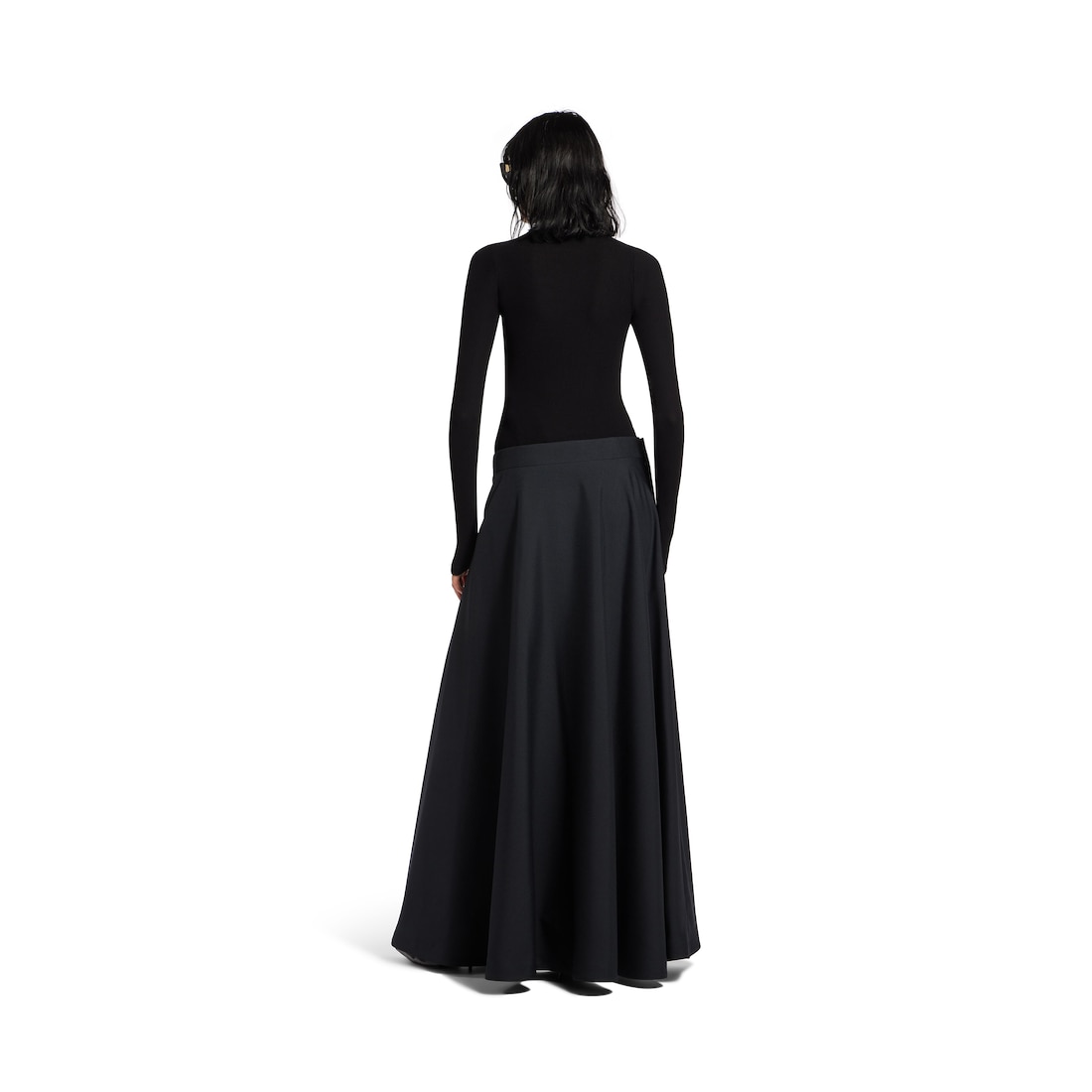 Balenciaga Top Con Cuello Redondo Bb Garderobe Ajustado para Mujer en Negro Tienda