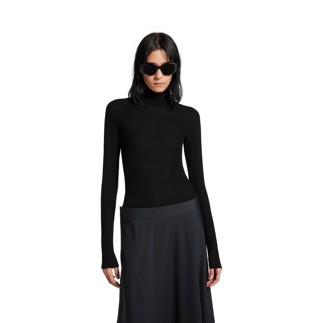 Balenciaga Top Con Cuello Redondo Bb Garderobe Ajustado para Mujer en Negro Tienda