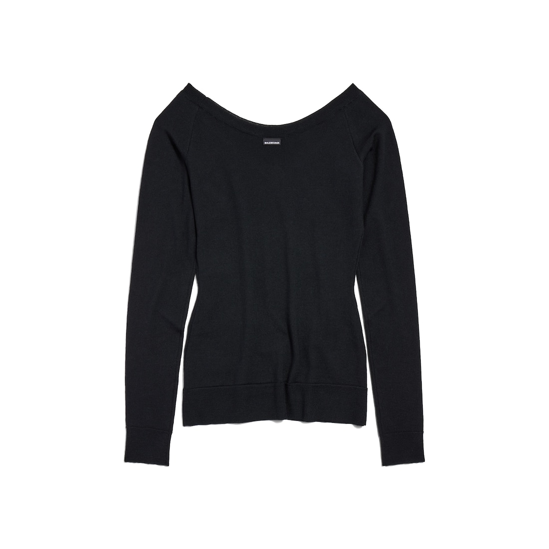 Balenciaga Jersey Off Shoulder V-neck para Hombre en Negro Mejor oferta