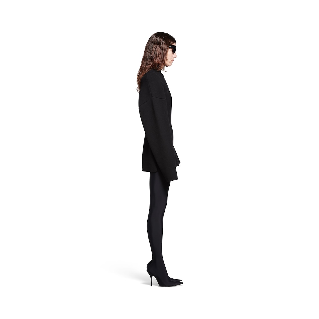 Balenciaga Jersey Con Cuello Cisne Hourglass para Mujer en Negro Rebajas online