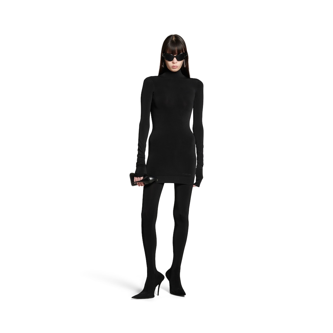 Balenciaga Minivestido De Manga Larga Balenciaga para Mujer en Negro