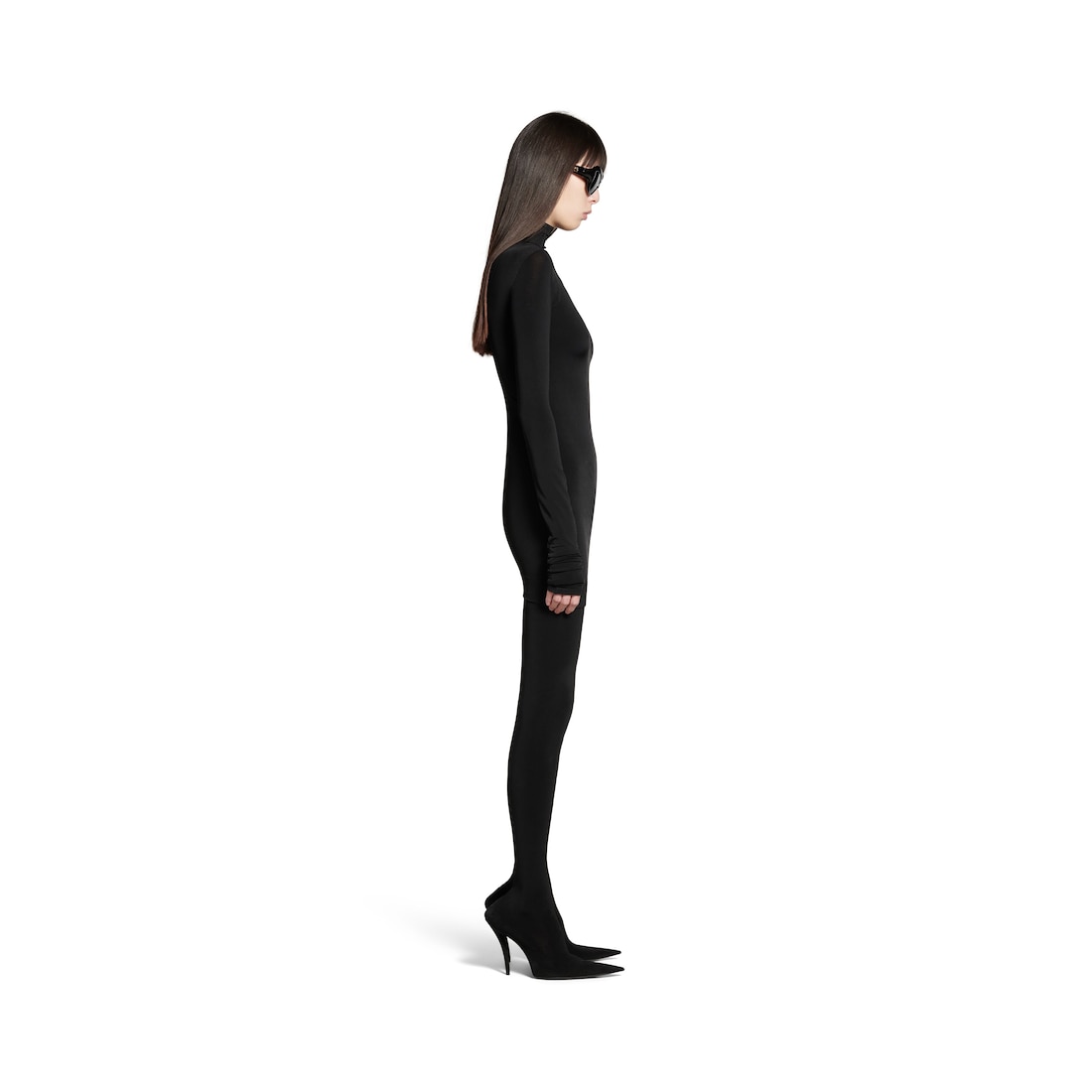 Balenciaga Minivestido De Manga Larga Balenciaga para Mujer en Negro ÚLTIMAS EDICIONES