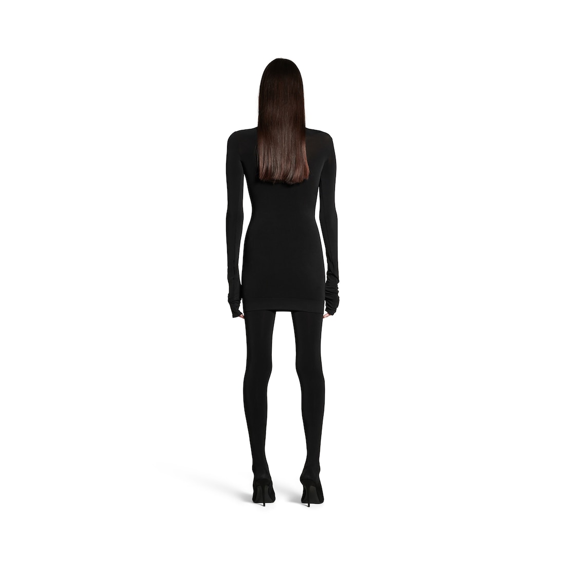 Balenciaga Minivestido De Manga Larga Balenciaga para Mujer en Negro ÚLTIMAS EDICIONES