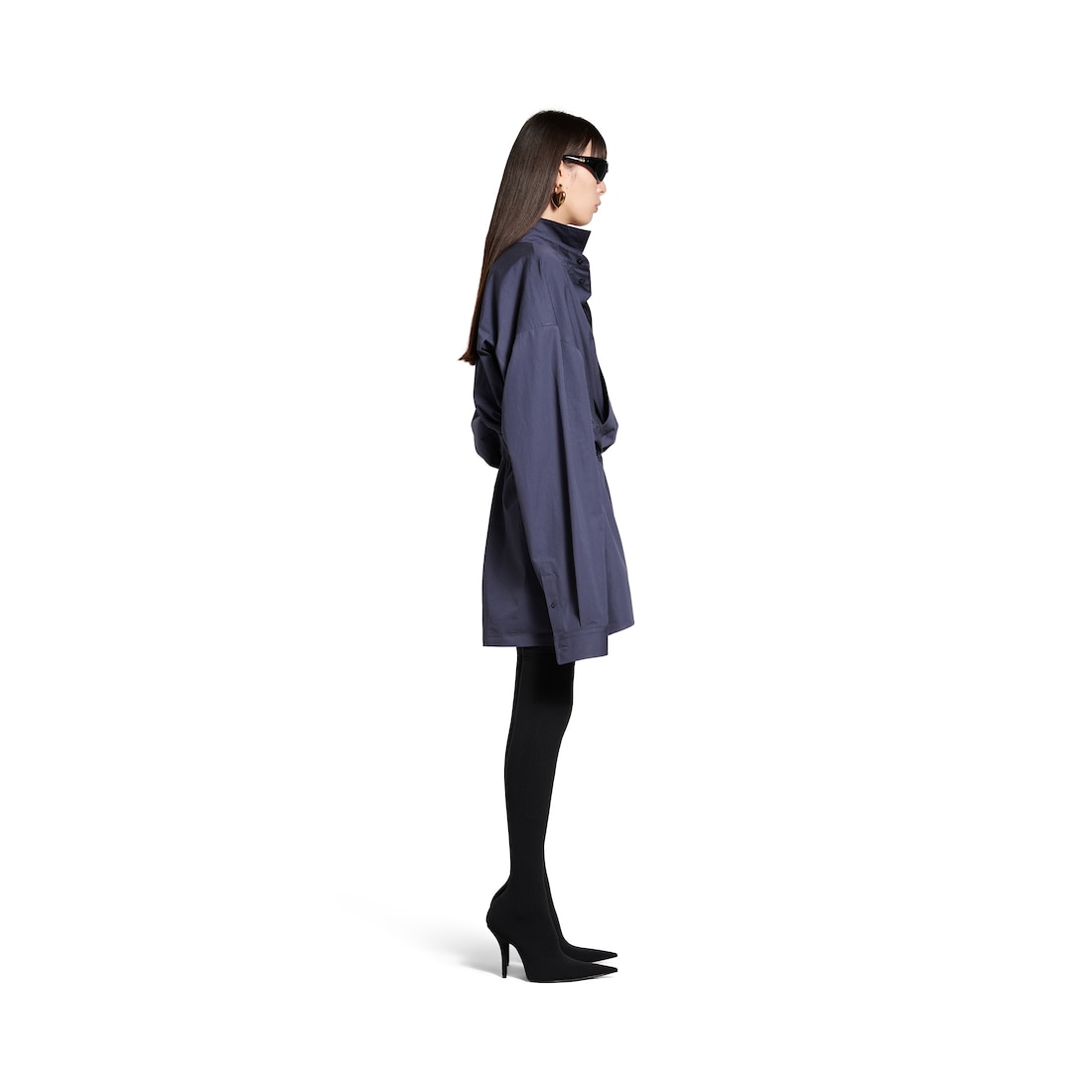 Balenciaga Minivestido Camisero para Mujer en Azul Degradado Últimos 2 días