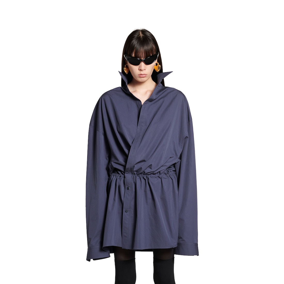 Balenciaga Minivestido Camisero para Mujer en Azul Degradado Últimos 2 días