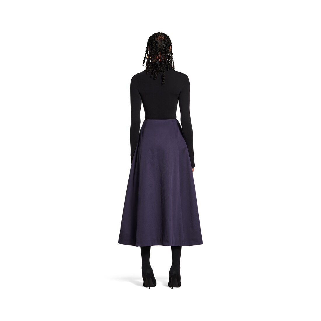 Balenciaga Falda Midi para Mujer en Azul Marino Oscuro Último día