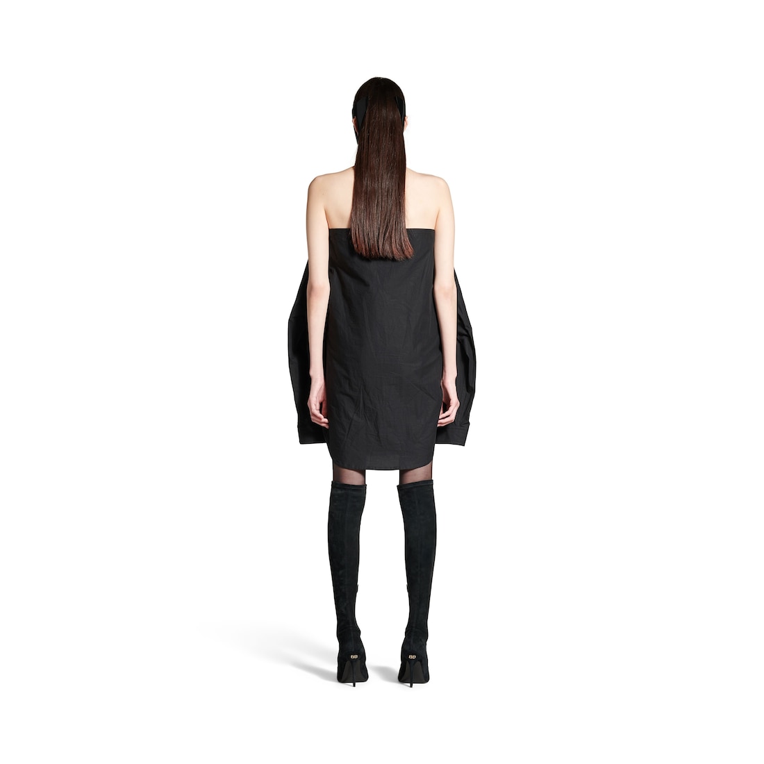 Balenciaga Vestido Camisero Suspended para Mujer en Negro Promoción por tiempo limitado