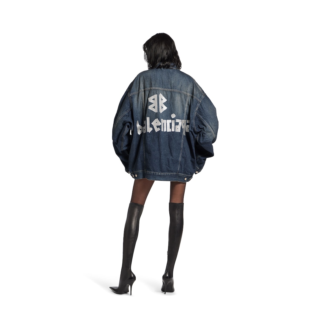 Balenciaga Chaqueta Tape Type Oversized para Mujer en Azul Promoción trimestral