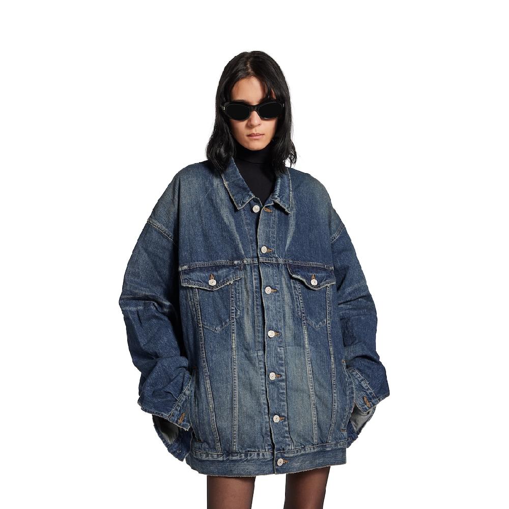 Balenciaga Chaqueta Tape Type Oversized para Mujer en Azul Promoción trimestral