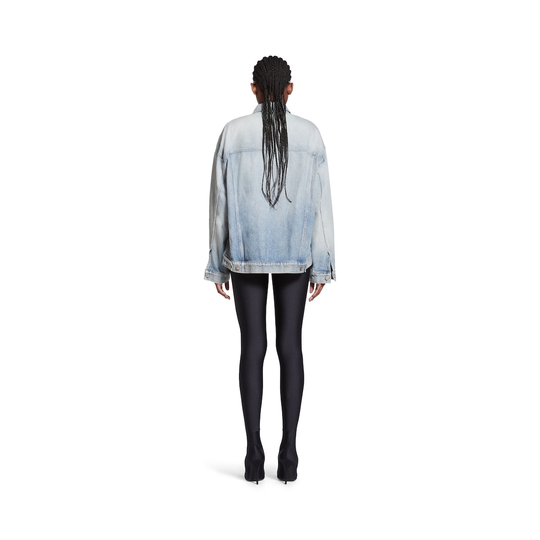 Balenciaga Chaqueta Hourglass para Mujer en Azul Claro Liquidación