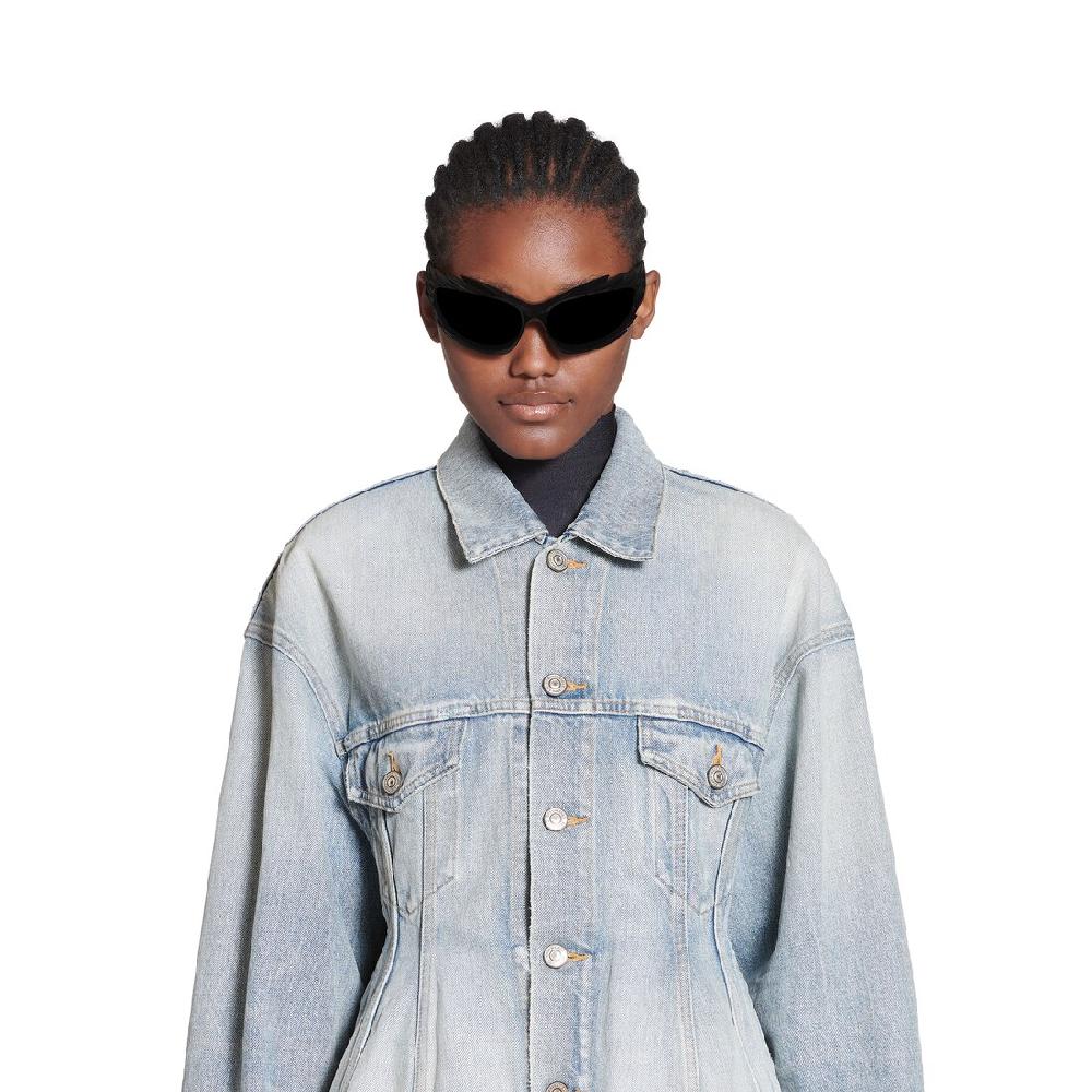 Balenciaga Chaqueta Hourglass para Mujer en Azul Claro Liquidación