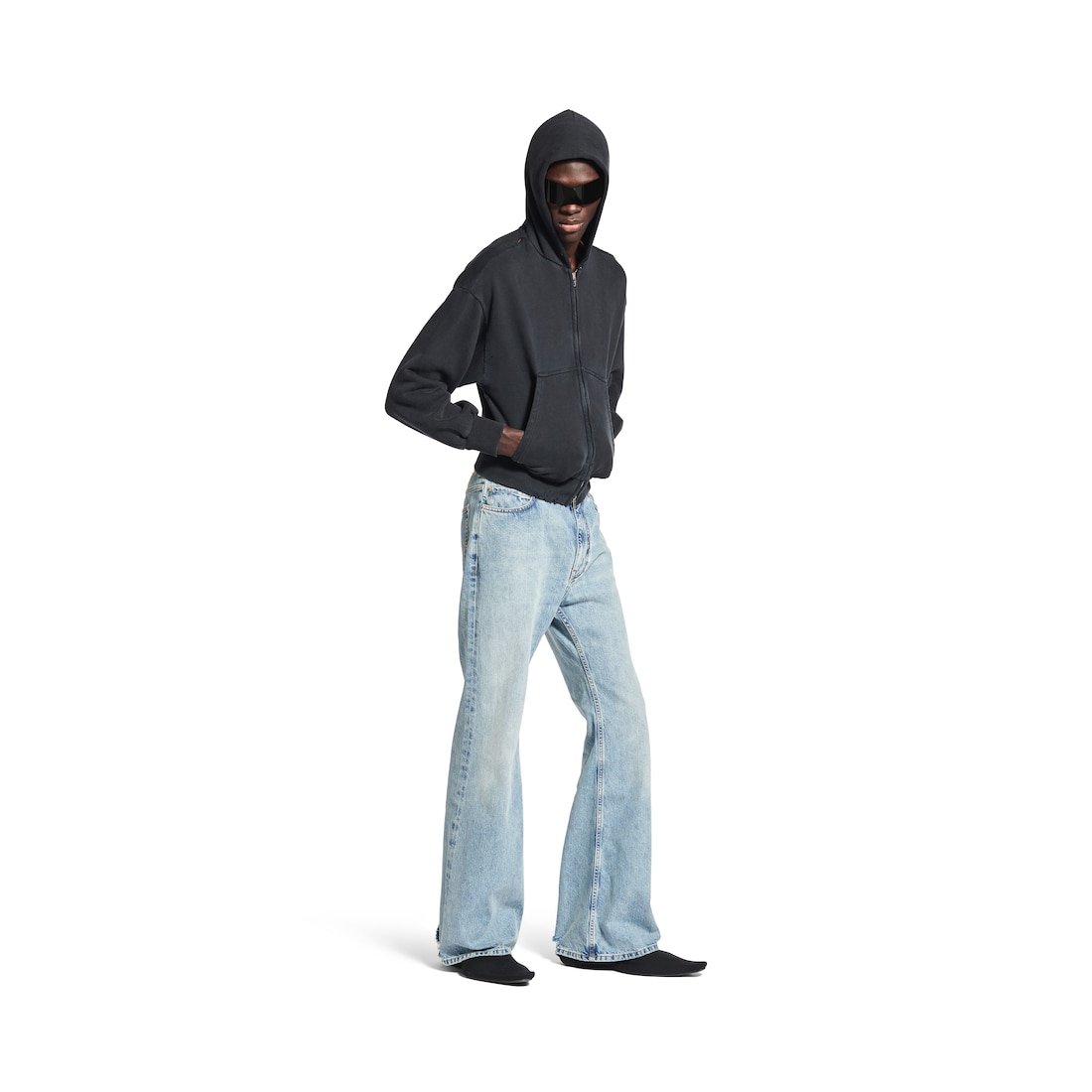 Balenciaga Pantalón Acampanado en Azul Claro