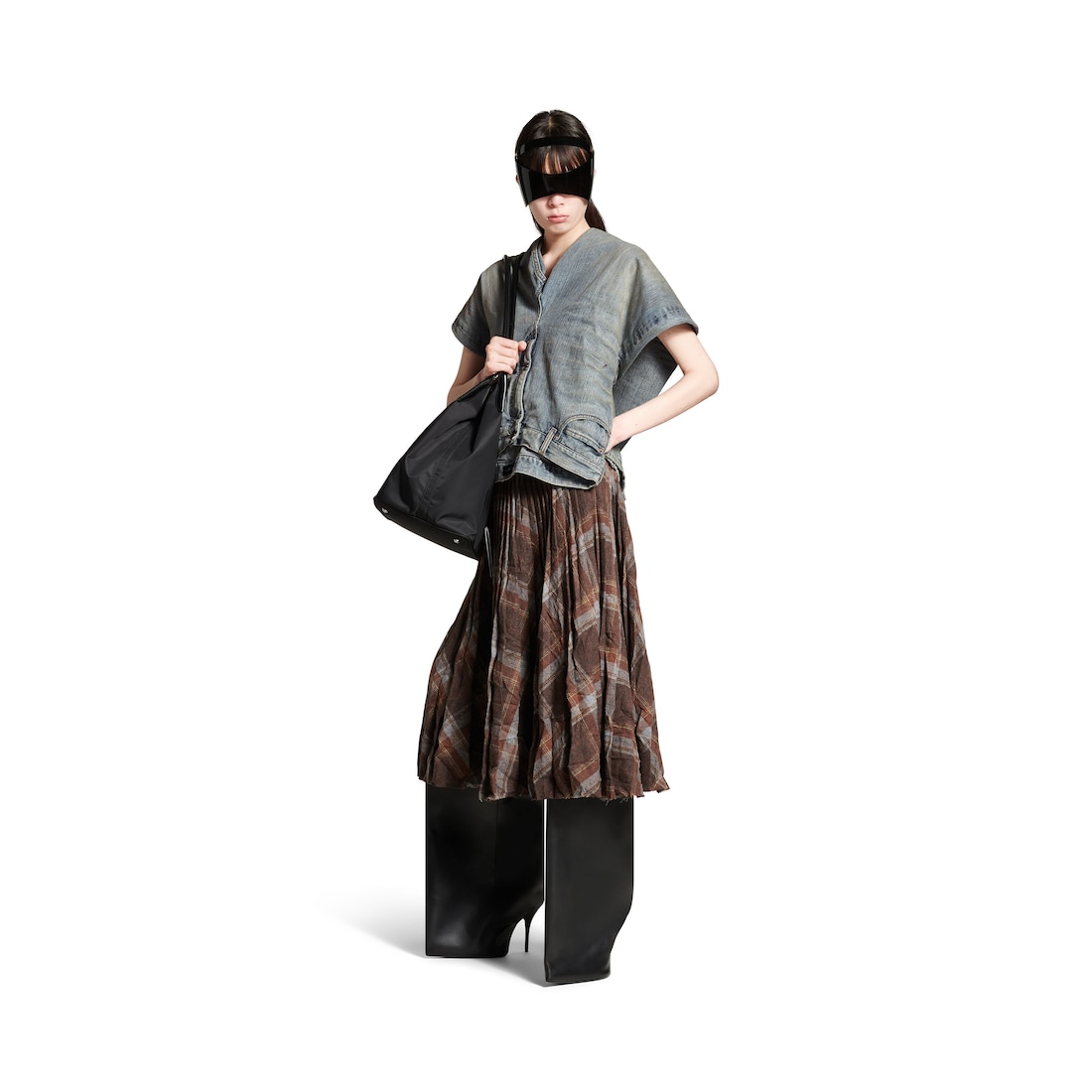 Balenciaga Top Pantalón Vaquero para Mujer en Azul Claro