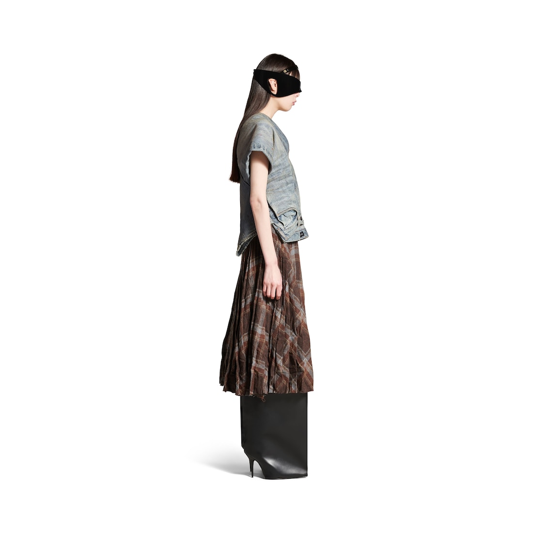 Balenciaga Top Pantalón Vaquero para Mujer en Azul Claro Tienda de fábrica