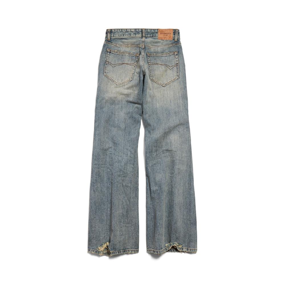Balenciaga Pantalón De Talle Bajo Baggy para Mujer en Azul Limitado a 3 días