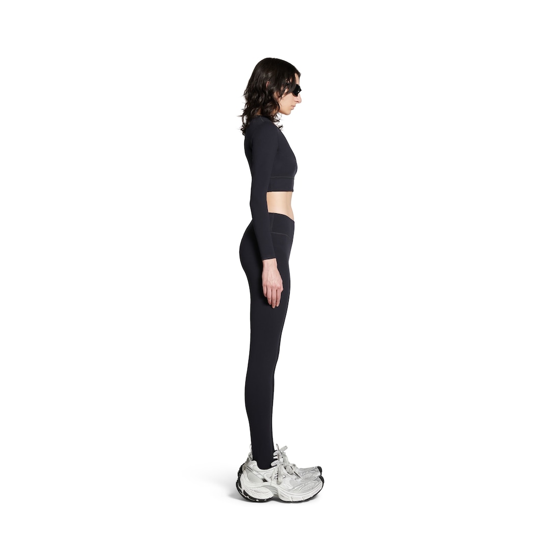 Balenciaga Sujetador Deportivo De Manga Larga Activewear para Mujer en Negro En oferta