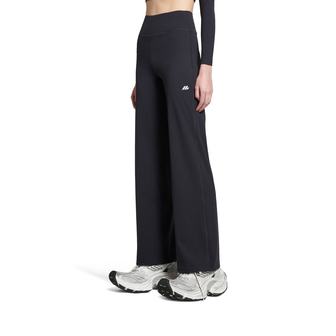 Balenciaga Pantalón Slim Acampanado Activewear para Mujer en Negro Última moda