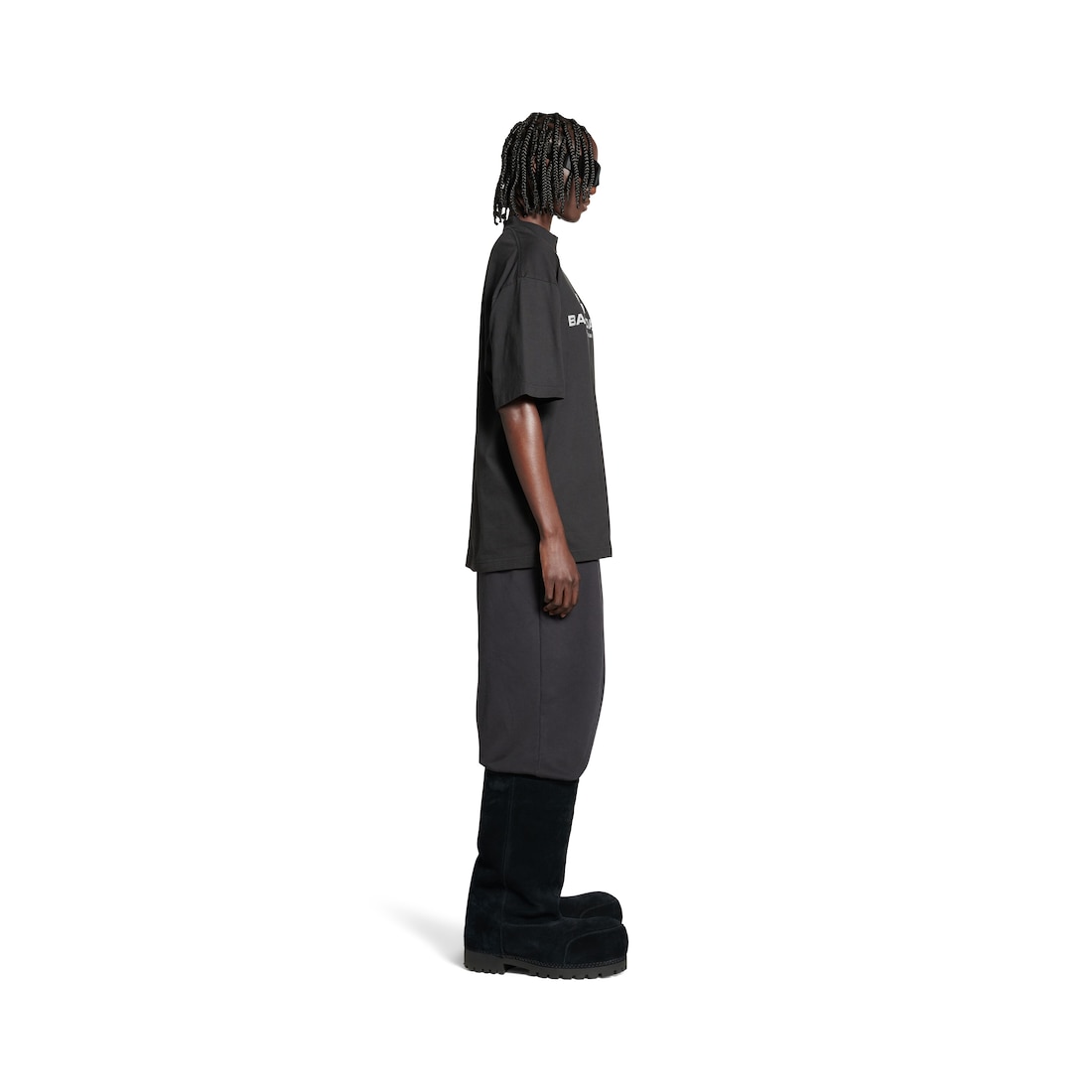 Balenciaga Camiseta Activewear Medium Fit en Negro Ofertas de temporada