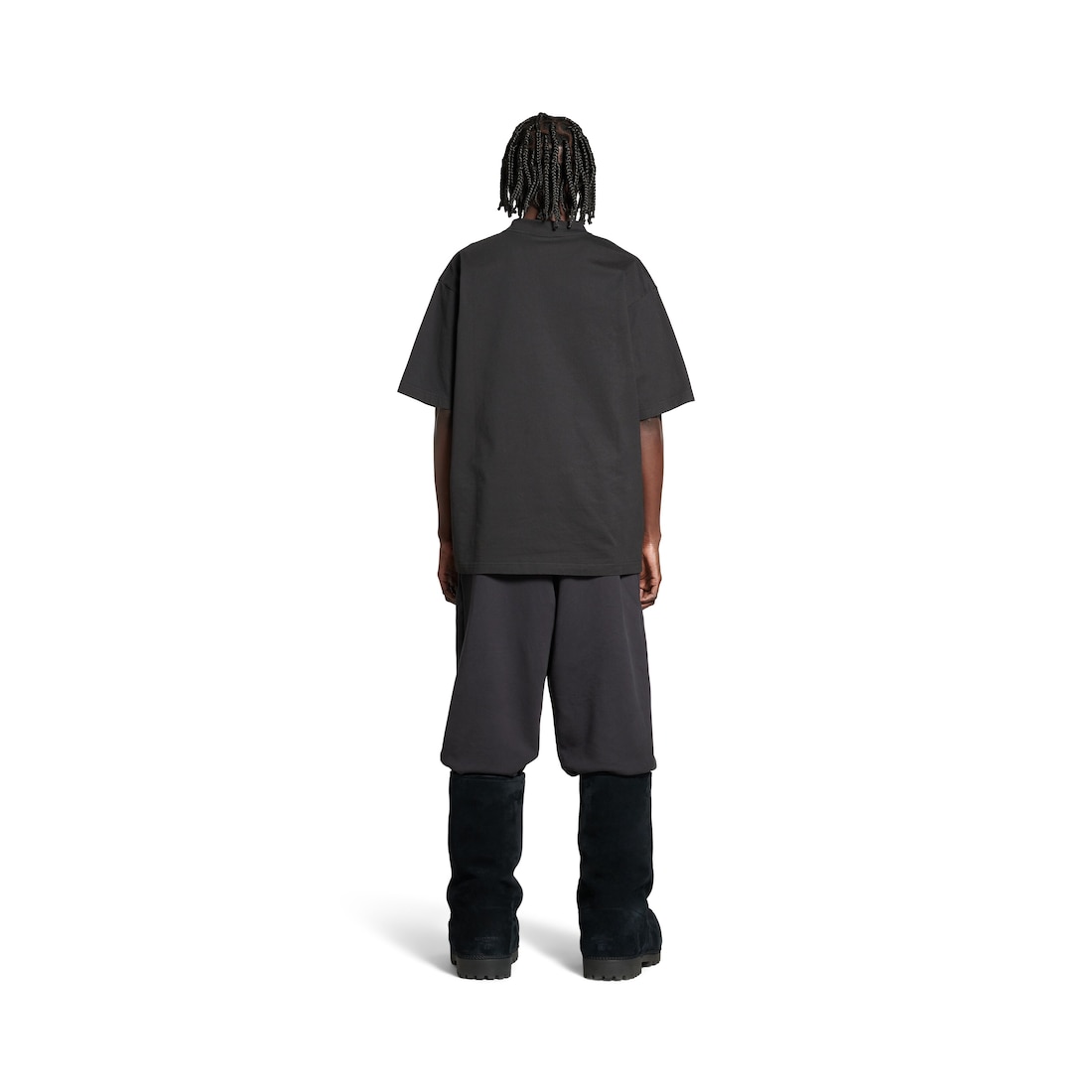 Balenciaga Camiseta Activewear Medium Fit en Negro Ofertas de temporada
