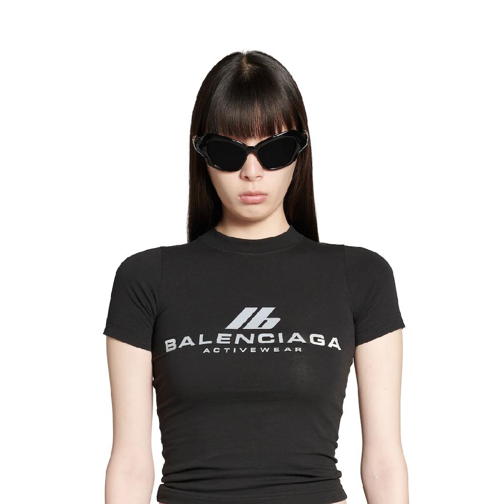 Balenciaga Camiseta Activewear Ajustada para Mujer en Negro Grandes ahorros
