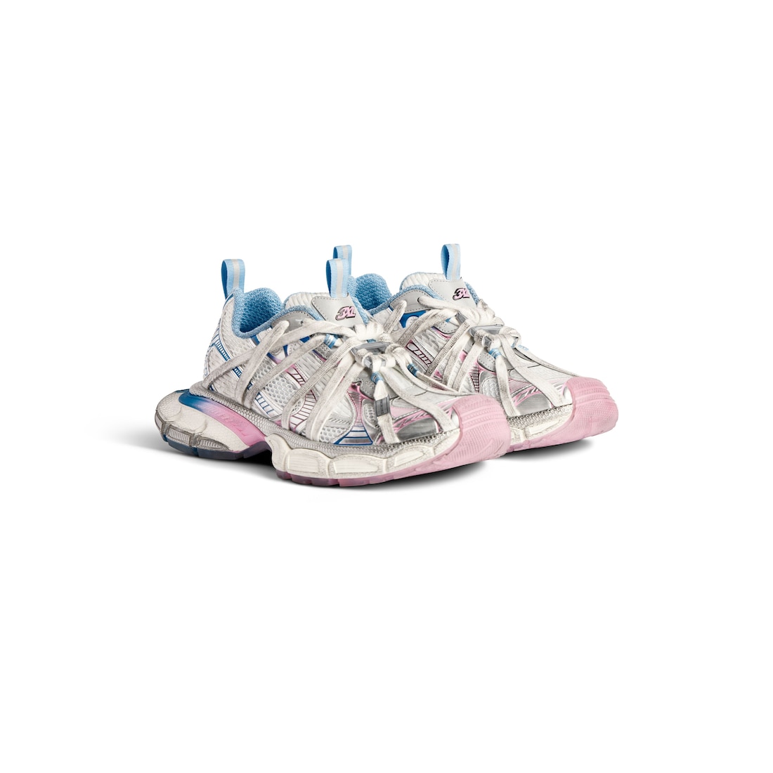 Balenciaga Zapatillas 3xl Extreme Laces B para Mujer en Blanco/gris/azul/rosa Outlet online
