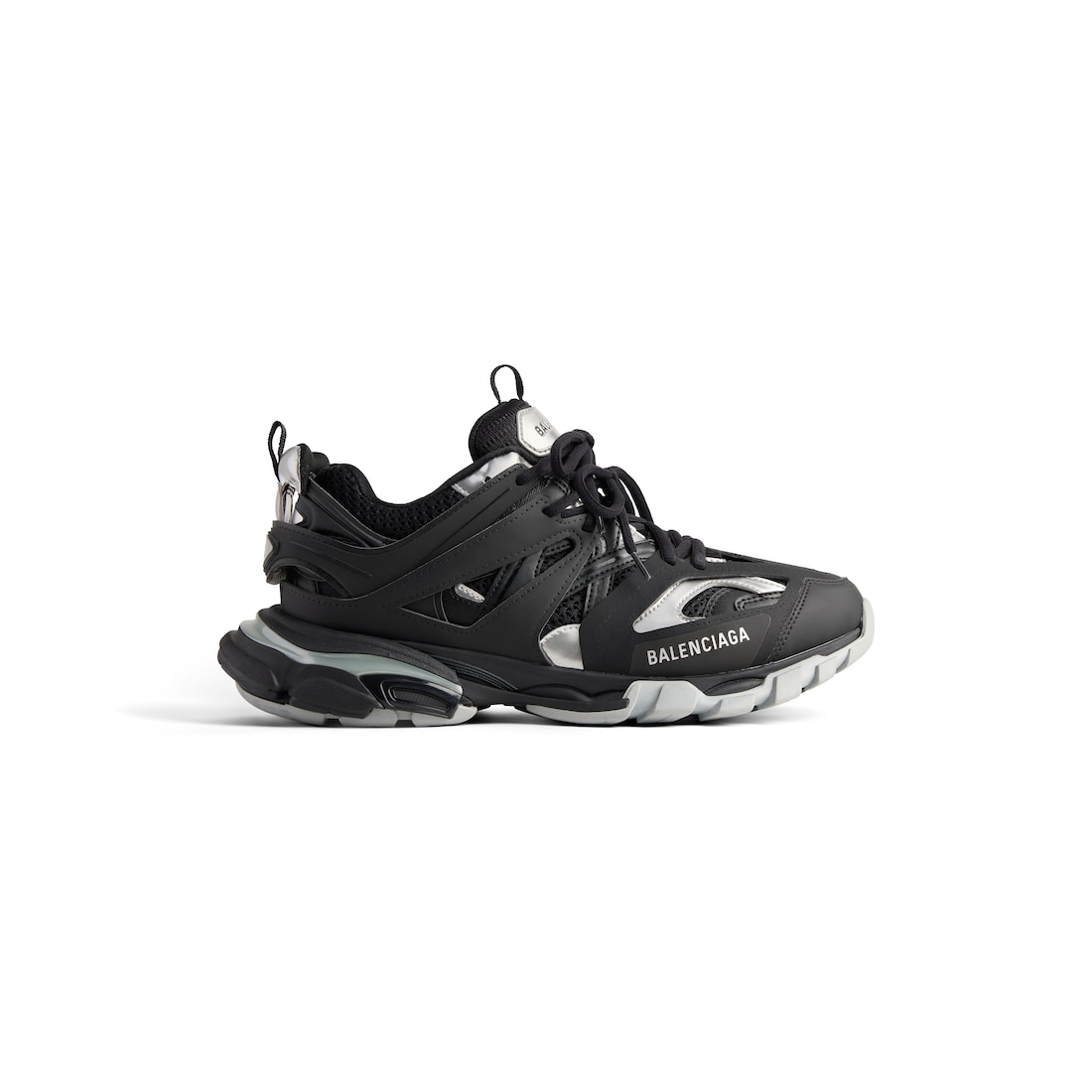Balenciaga Zapatilla Track para Mujer en Negro/plateado