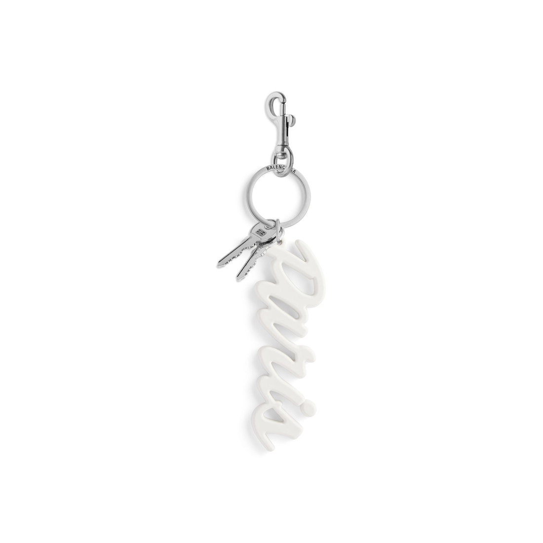 Balenciaga Charm/llavero Paris en Blanco