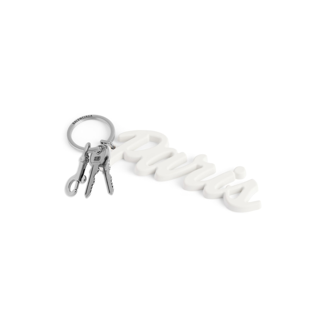 Balenciaga Charm/llavero Paris en Blanco Precio de fábrica