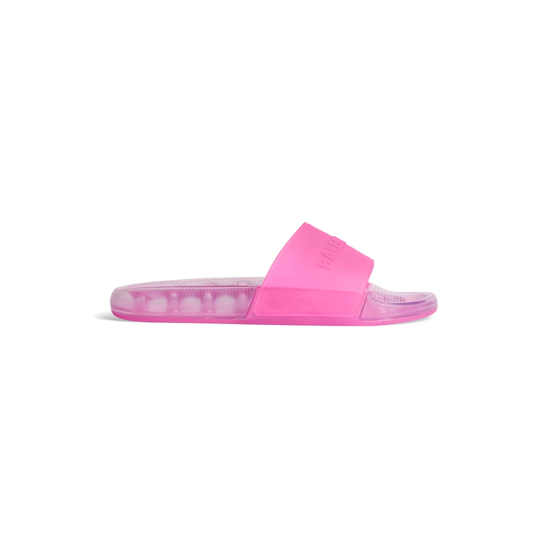 Balenciaga Sandalia Slide Pool Transparent para Mujer en Rosa