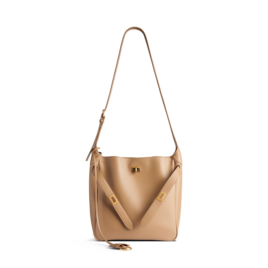 Balenciaga Bolso Hobo Bel Air Pequeño para Mujer en Café Con Leche