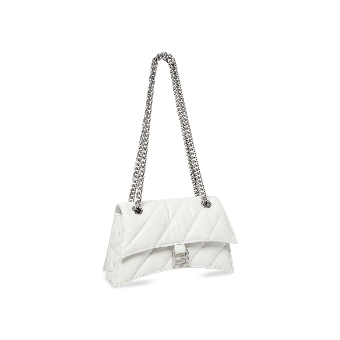 Balenciaga Bolso Pequeño Con Cadena Crush Acolchado para Mujer en Blanco Óptico Ventas relámpago