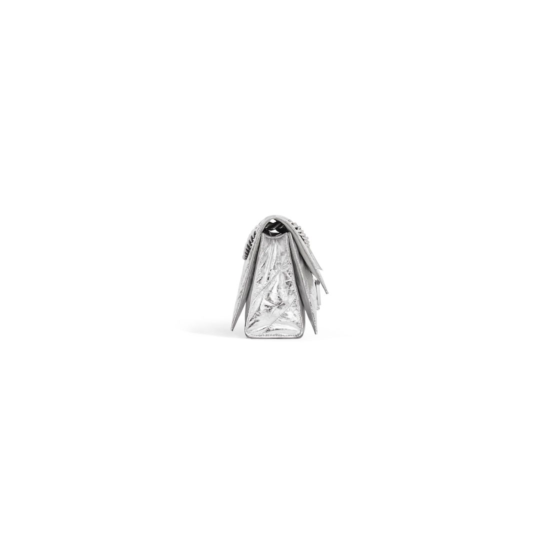 Balenciaga Bolso Pequeño Con Cadena Crush Metalizado Acolchado para Mujer en Plata Tienda