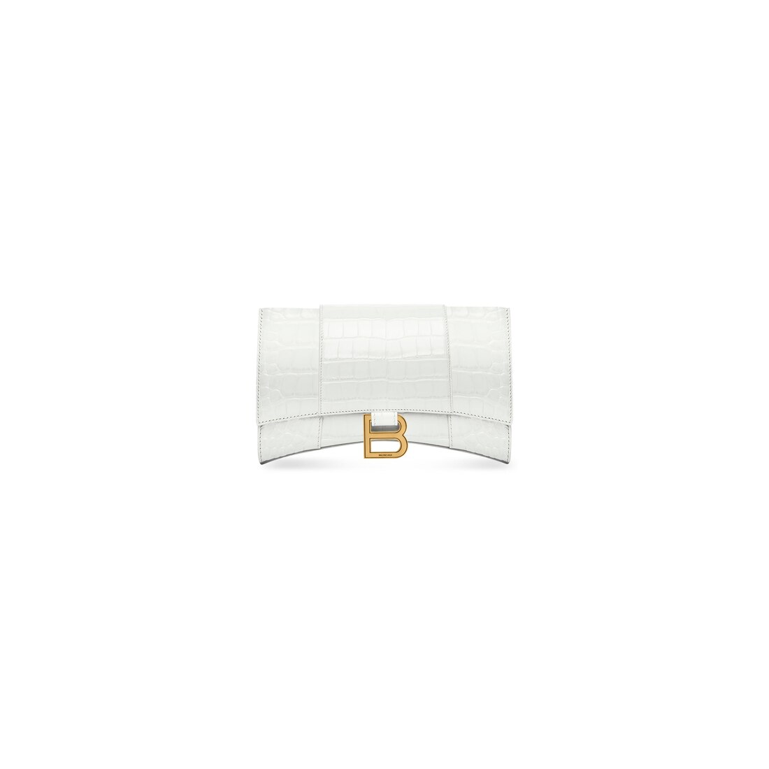 Balenciaga Cartera Con Cadena Hourglass Con Estampado De Piel De Cocodrilo para Mujer en Blanco Liquidación