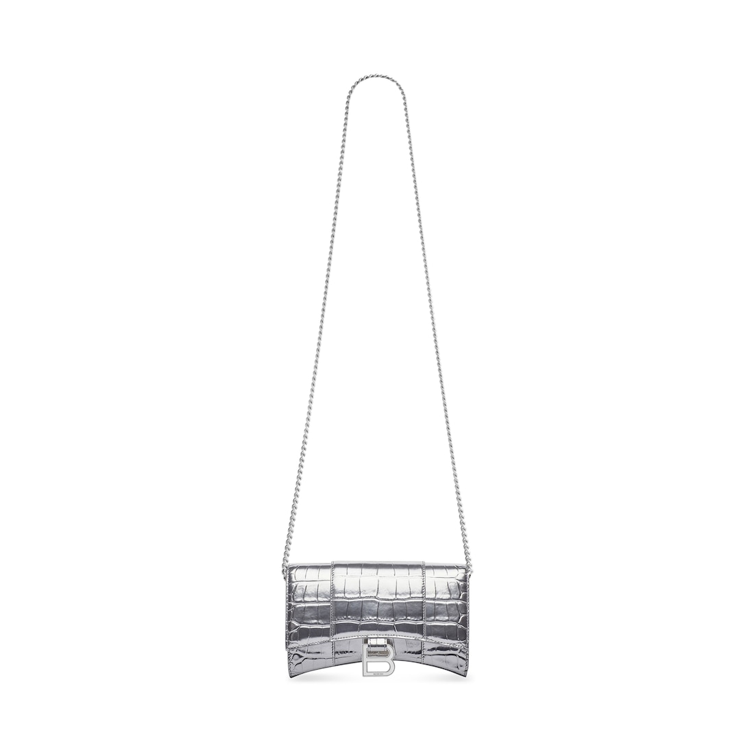 Balenciaga Cartera Con Cadena Hourglass para Mujer en Plata