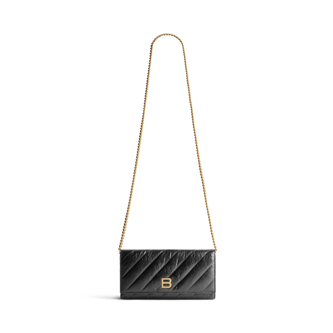 Balenciaga Cartera Con Cadena Crush Acolchada para Mujer en Negro