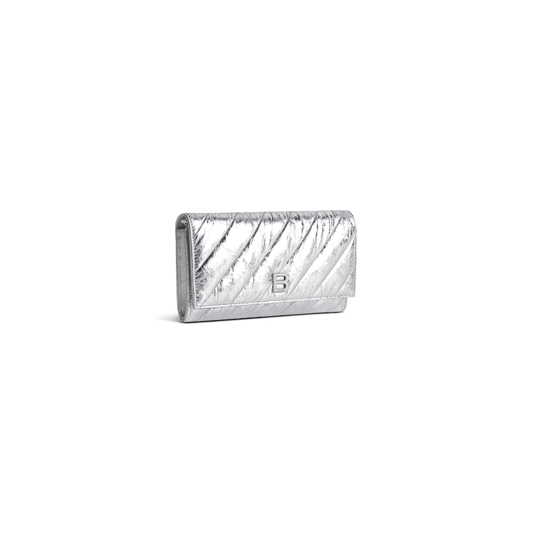 Balenciaga Cartera Con Cadena Crush Acolchada Y Metalizada para Mujer en Plateado Último día