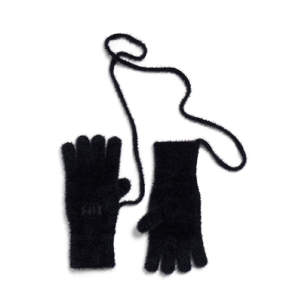 Balenciaga Guantes Furry para Mujer en Negro Rebajas baratas
