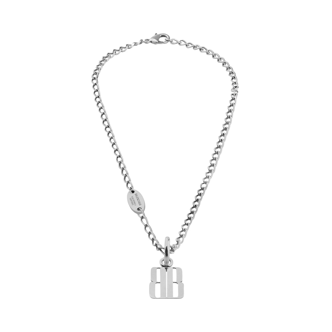 Balenciaga Collar Fino Nano en Plateado