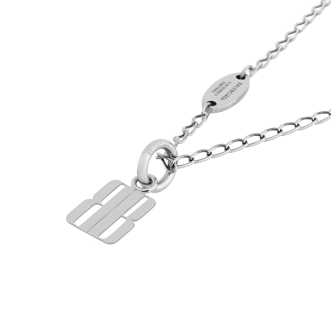 Balenciaga Collar Fino Nano en Plateado Tienda