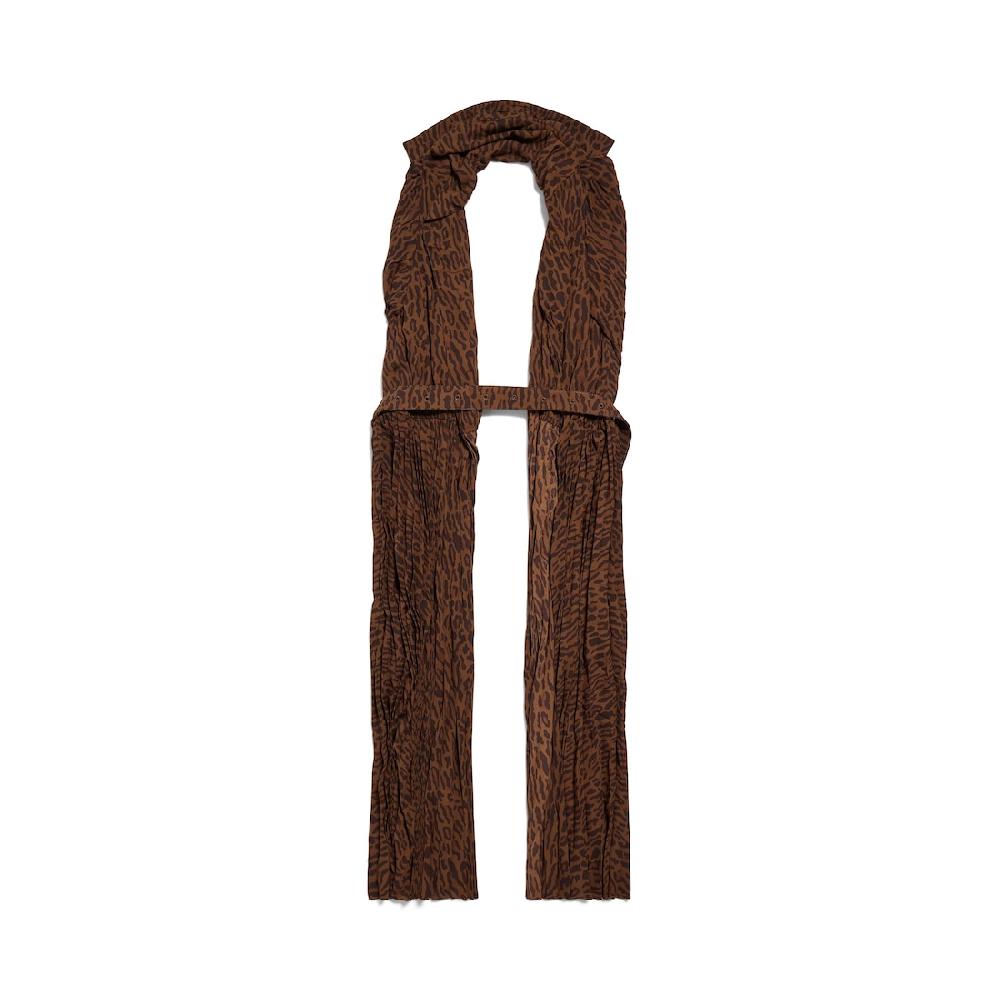Balenciaga Vestido Estola Plisado para Mujer en Marrón COMPRAR AHORA