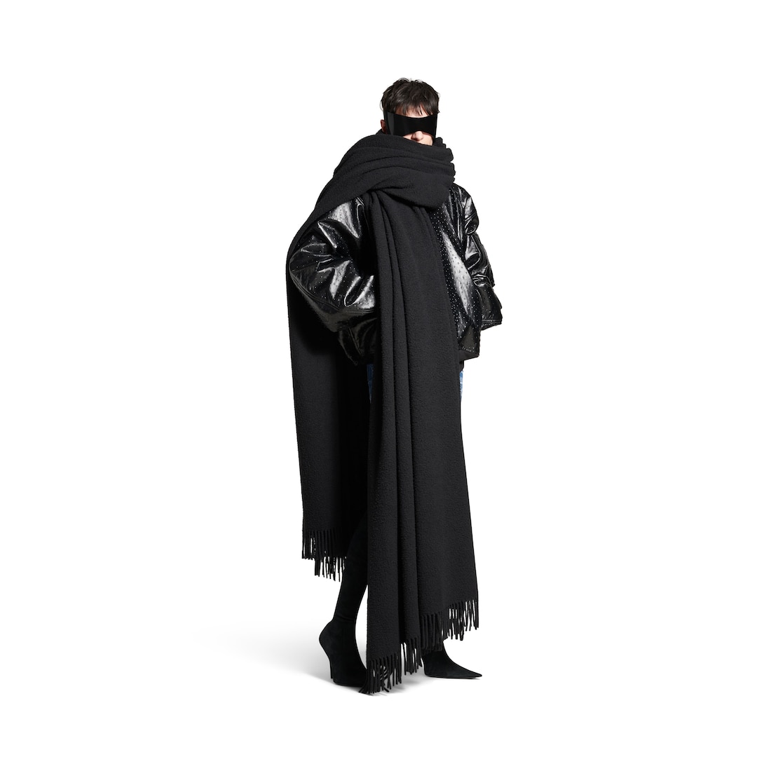 Balenciaga Bufanda Oversize para Mujer en Negro