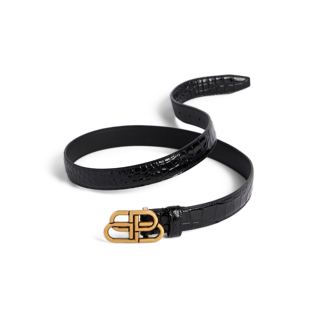 Balenciaga Cinturón Bb Thin para Mujer en Negro Última moda