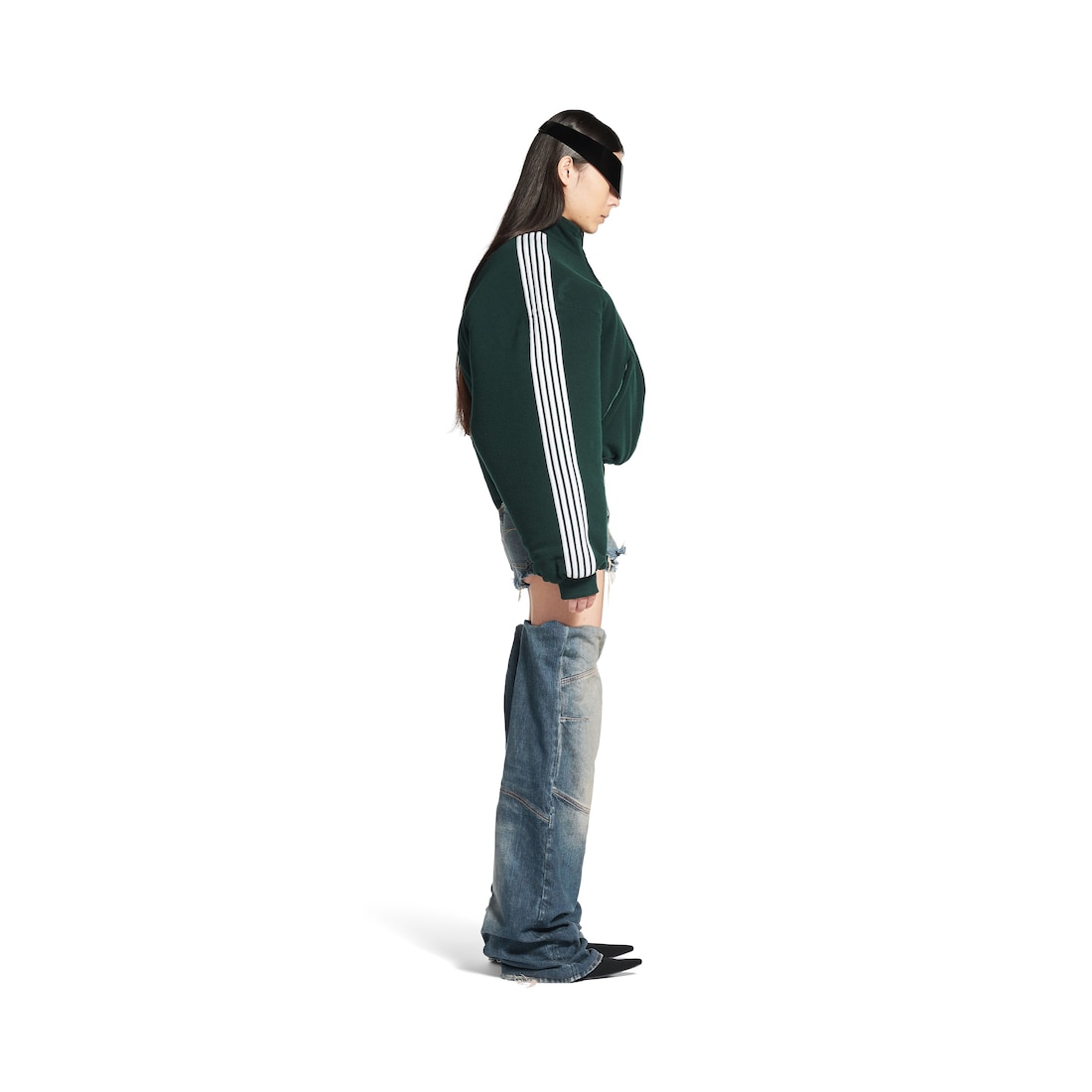Balenciaga Chaqueta Con Cremallera Round Loop Sports Icon en Verde Ciprés En oferta