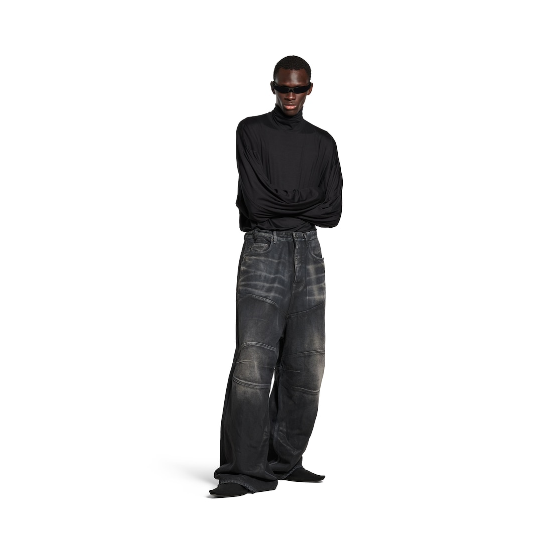Balenciaga Pantalón Baggy para Hombre en Negro